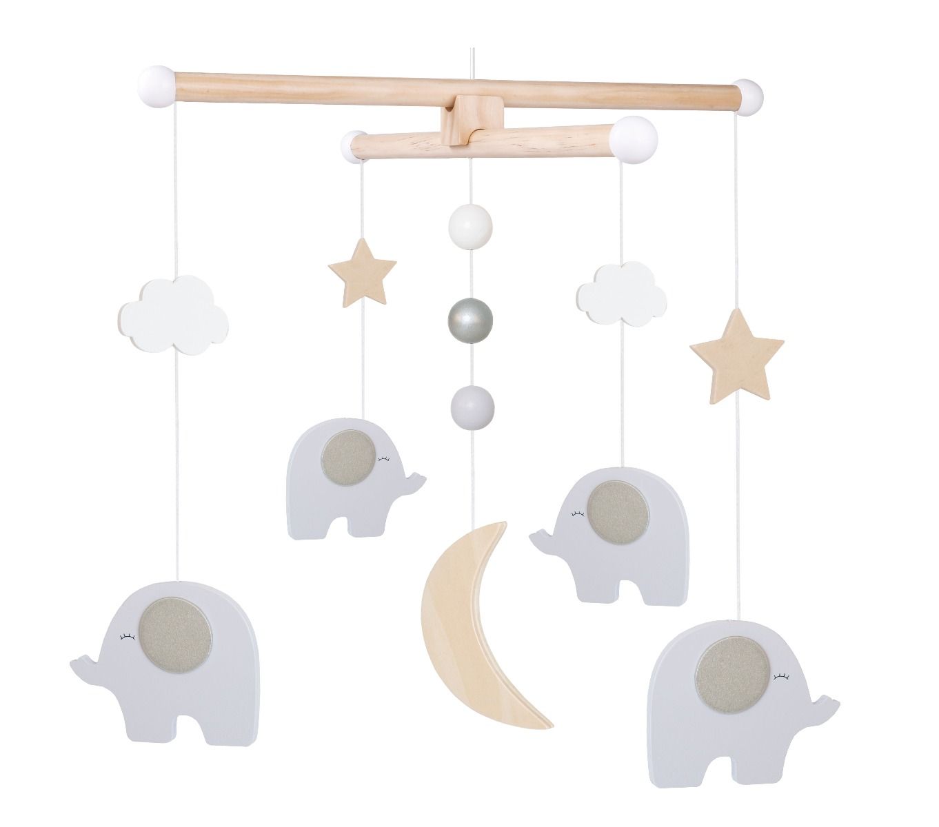 Mobile elephant wood gray JaBaDaBaDo - Main Image