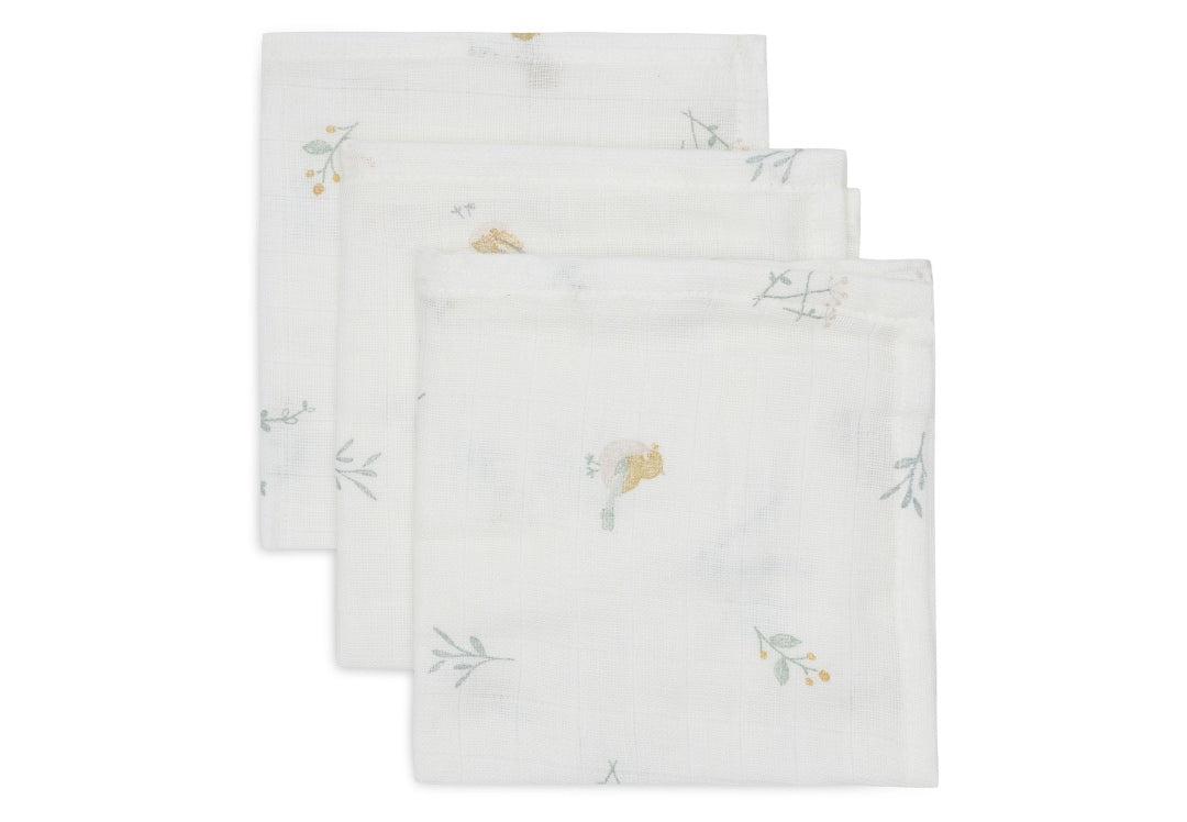 Mousseline doekenset van 3 31 x 31 cm Lovely Birds | Jollein