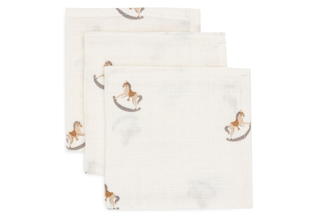 Mousseline doekenset van 3 31 x 31 cm Nostalgic Ride | Jollein