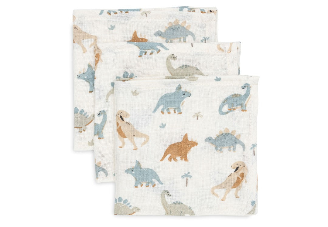 Mousseline doekenset van 3 31 x 31 cm Roarsome | Jollein