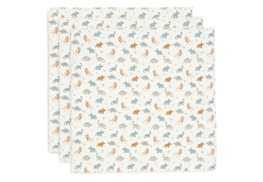 Muslin cloth set of 3 70 x 70 cm Roarsome | Jollein