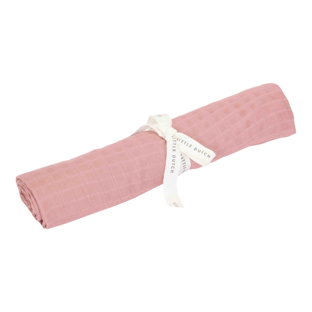 Musselintuch Swaddle 120 x 120 cm - Pure Pink Blush | Little Dutch