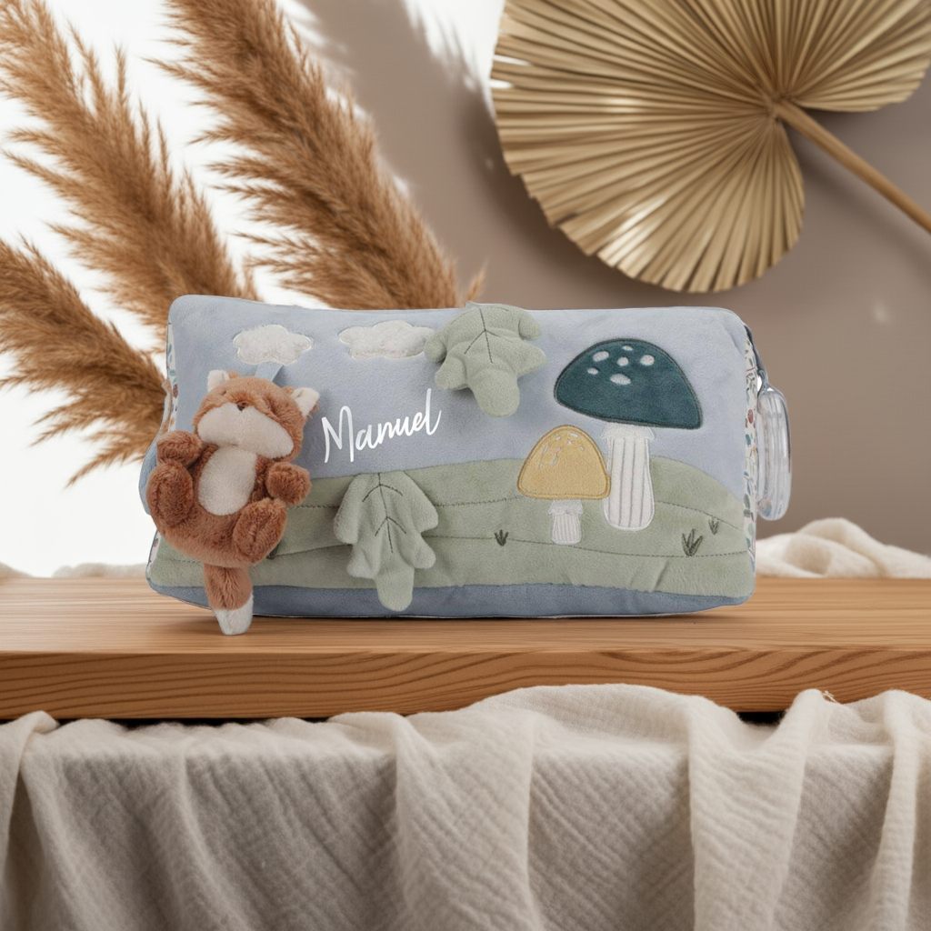 Coussin de motricité Triangle d'activités Amis de la forêt | Little Dutch