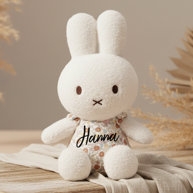Vintage Little Flowers bunny soft toy, 35 cm | Little Dutch x Miffy