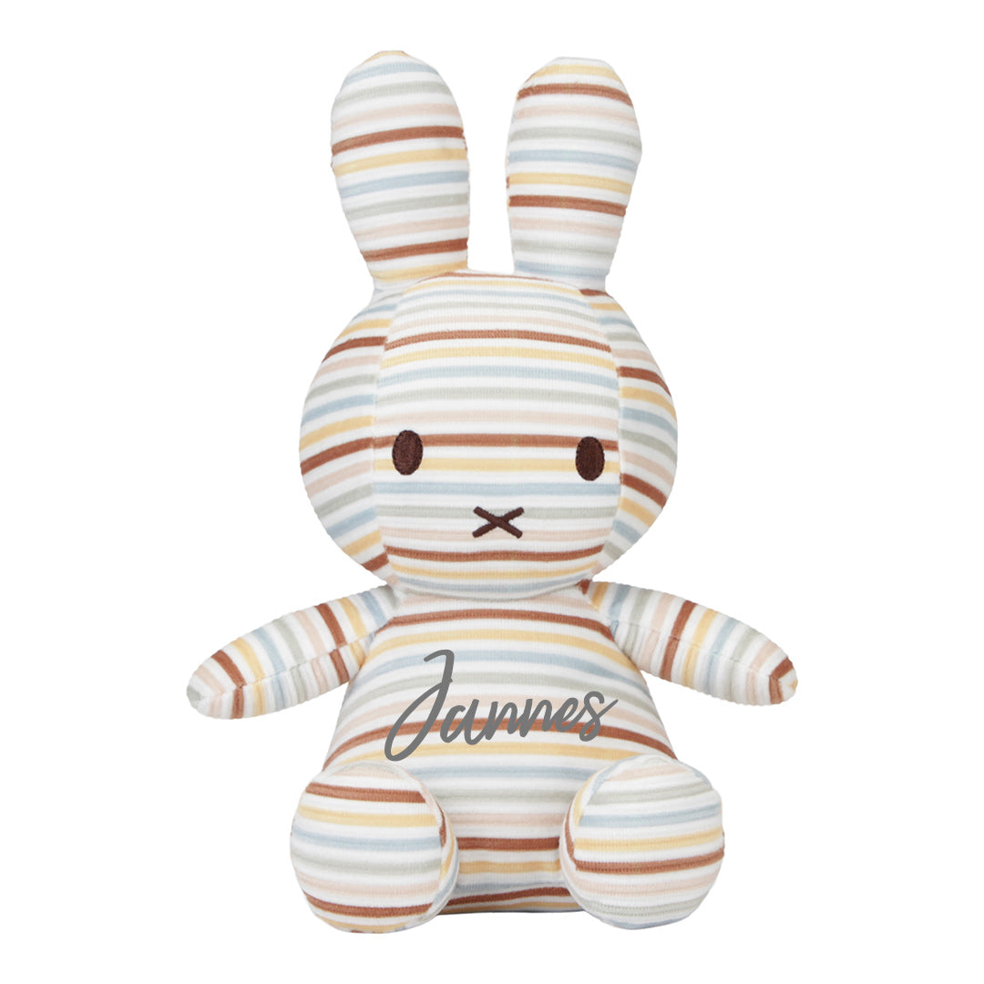 Cuddly bunny Vintage Sunny Stripes Allover, 35 cm | Little Dutch x Miffy