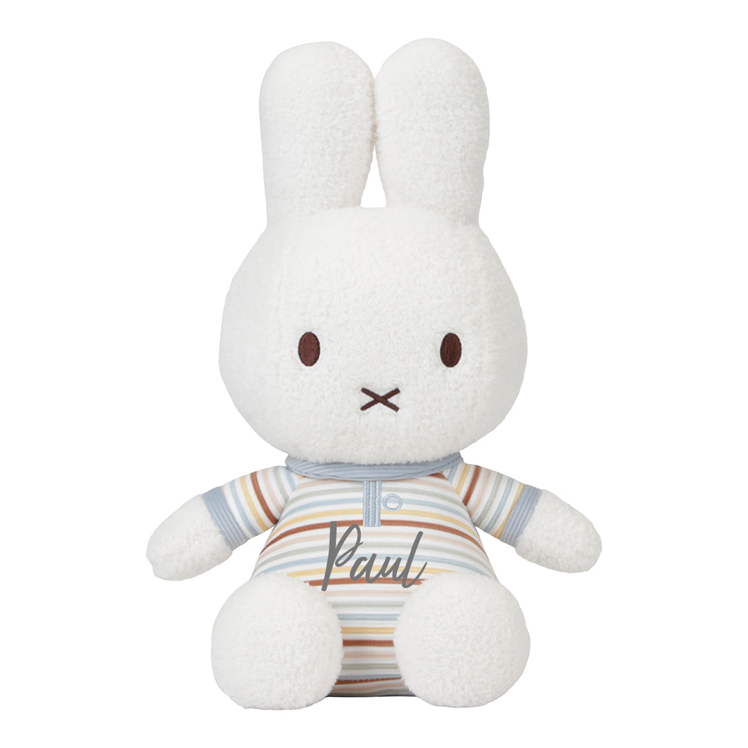 Vintage Sunny Stripes Bunny Cuddly Toy, 35 cm | Little Dutch x Miffy
