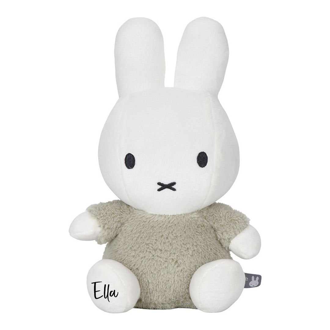 Fluffy bunny cuddly toy, 25 cm, green | Miffy x Tiamo