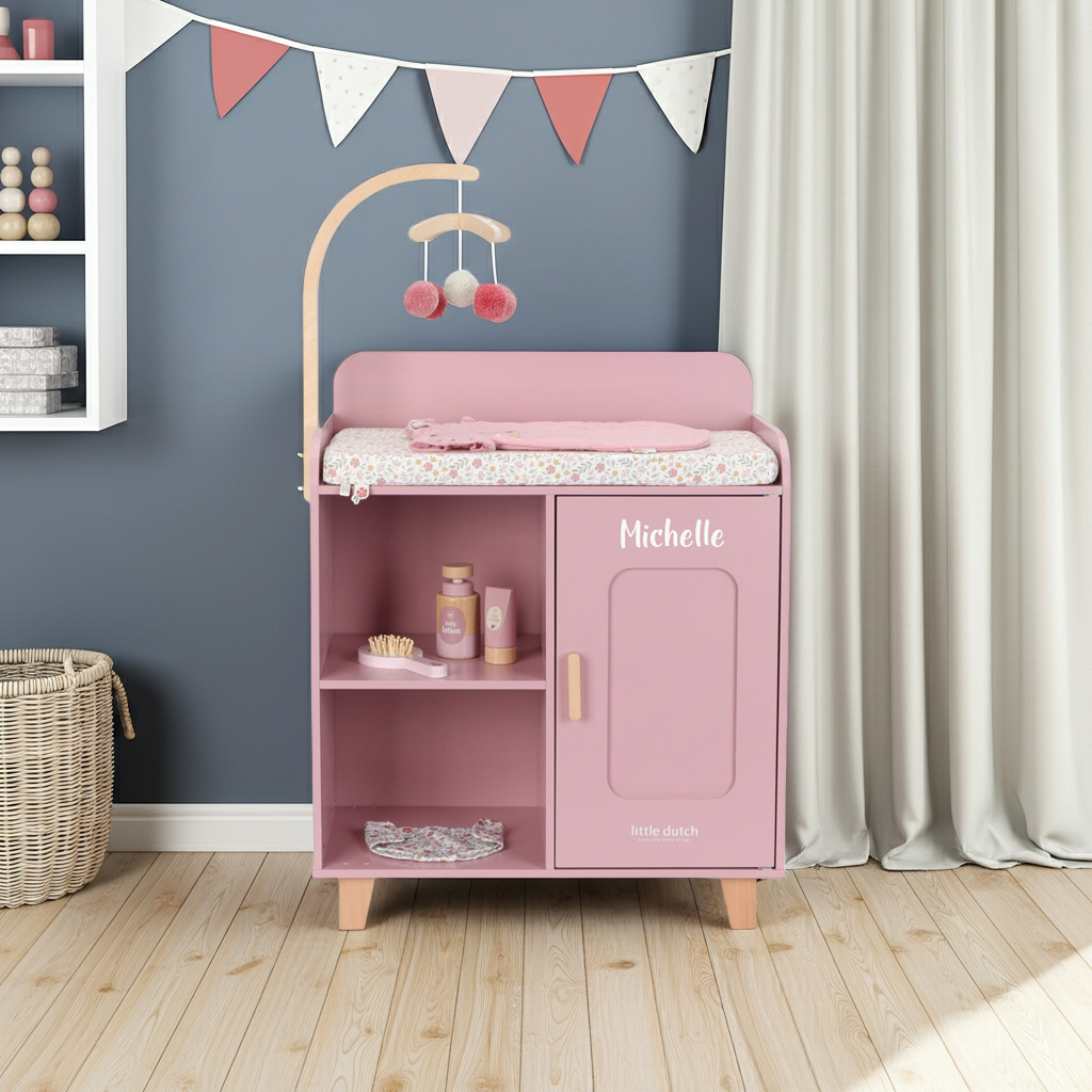 Wooden doll changing table by Little Dutch – doll accessories at