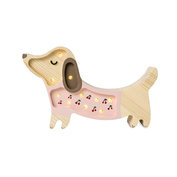 Lampe Hund Kirschen mini, pink | Little Lights