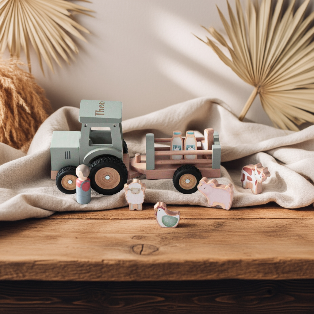 Traktor mit Anhänger Little Farm | Little Dutch