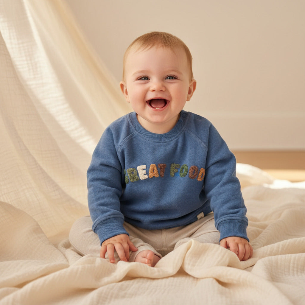 Sweater Dark Blue - 104 - Little Farm | Little Dutch