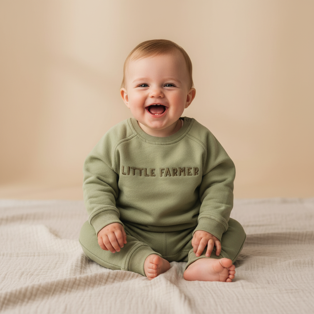 Green Sweater - Little Farm | Little Dutch