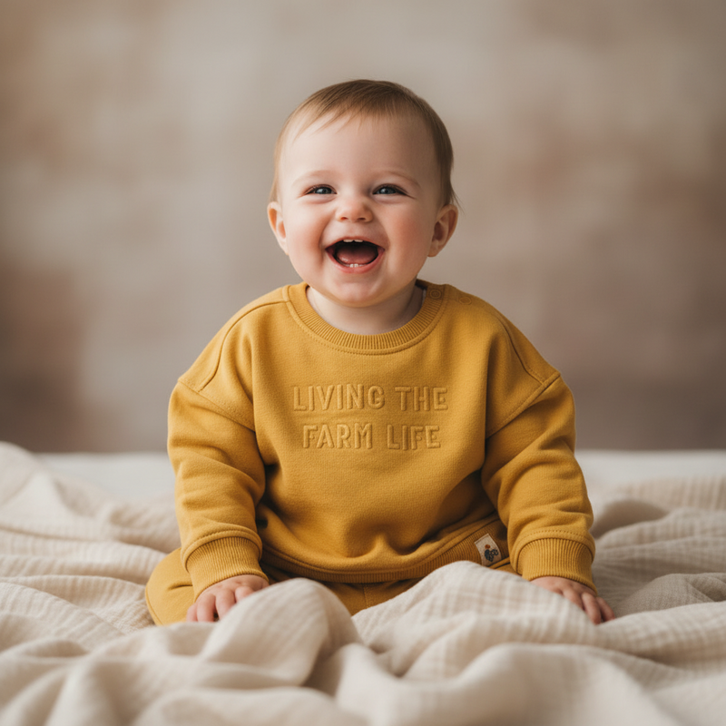 Pullover Mustard Yellow - Little Farm | Little Dutch