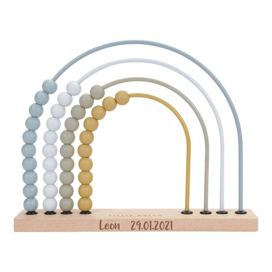 Personalisierter Rechenschieber Regenbogen blau | Little Dutch by Schmatzepuffer®