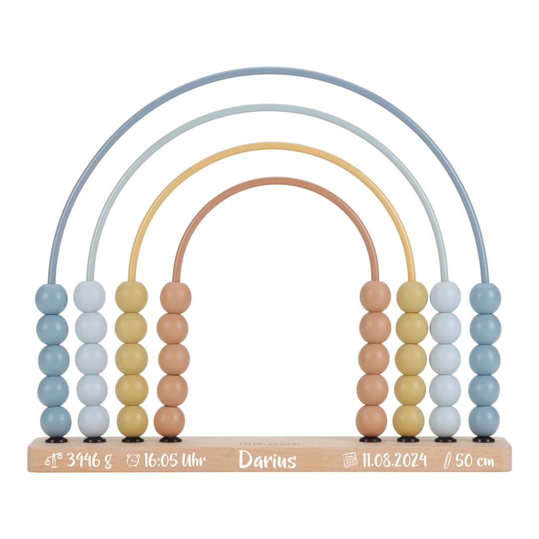 Regenboog Abacus Forest Friends Blauw | Little Dutch
