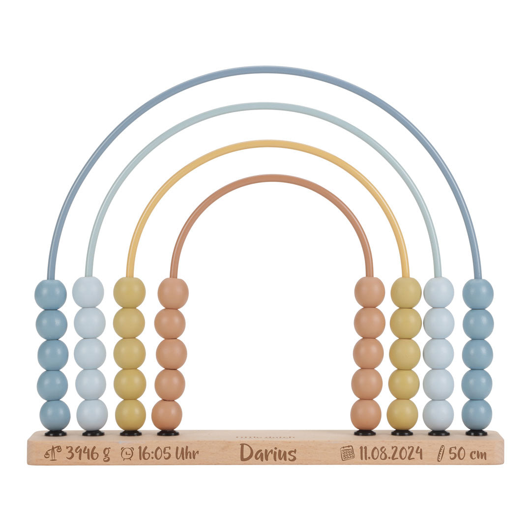 Regenboog Abacus Forest Friends Blauw | Little Dutch
