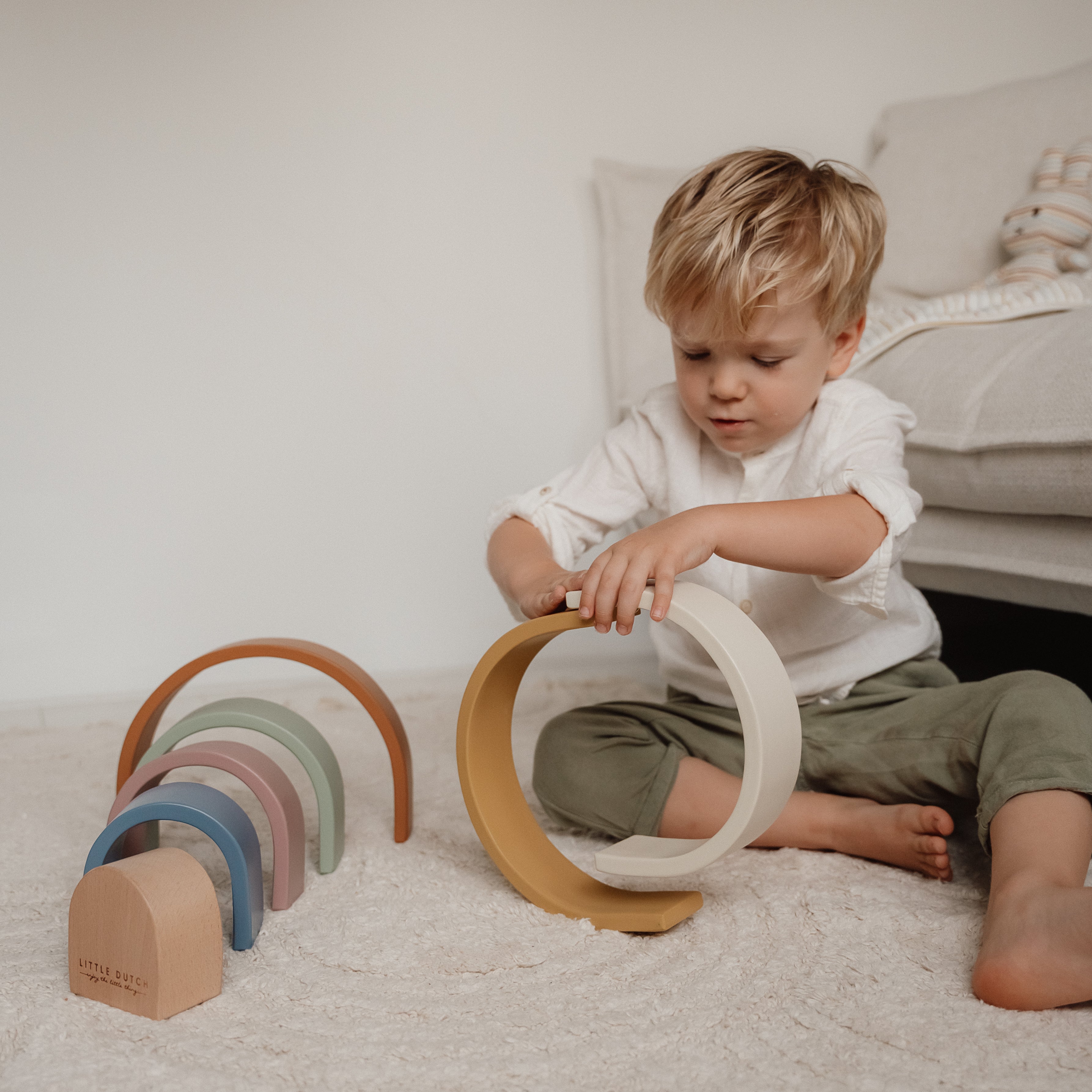 Stacking Rainbow Vintage – Personalized Baby Gift | Little Dutch