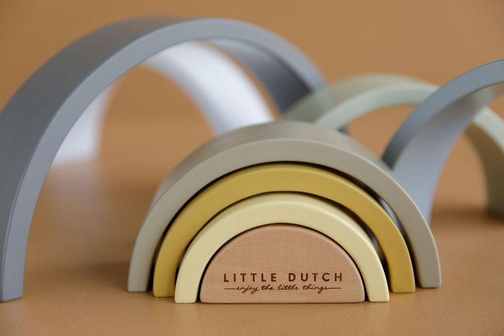 Stapelbare Regenboogblauw - Voor de Doop | Little Dutch
