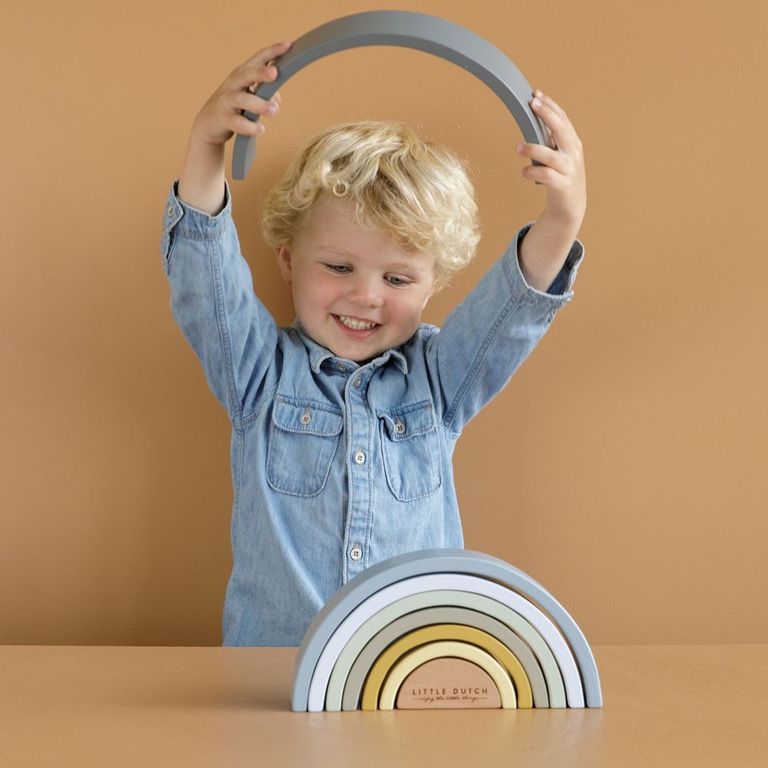 Stapelbare Regenboogblauw - Voor de Doop | Little Dutch