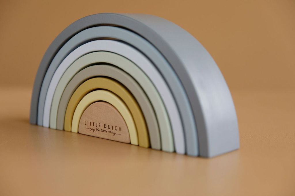 Stapelturm Regenbogen Blau - Zur Taufe