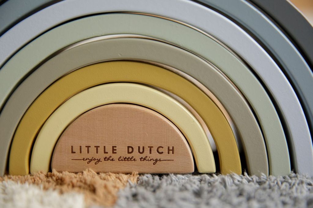 Stapelbare Regenboogblauw - Voor de Doop | Little Dutch
