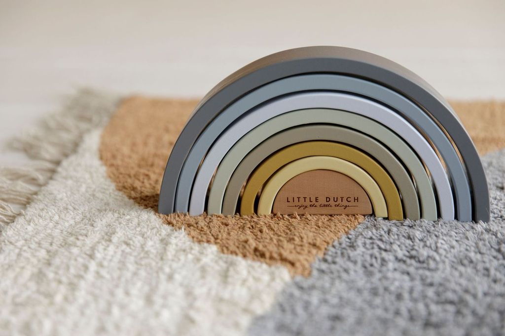Stapelbare Regenboogblauw - Voor de Doop | Little Dutch