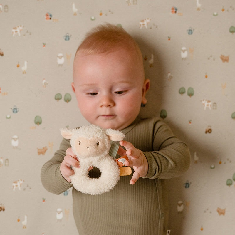 TOP DEAL - Sheep Rattle Grasping Toy Little Farm | Little Dutch