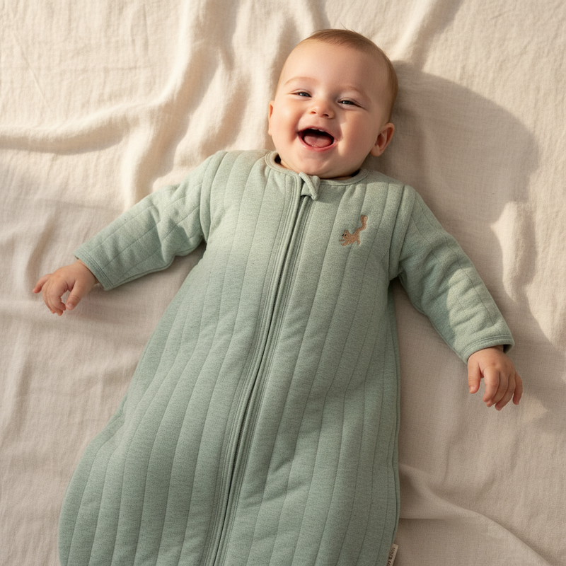 Schlafsack Winter 70 cm Sage | Little Dutch