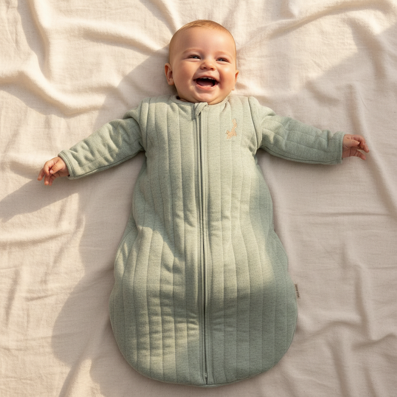 Schlafsack Winter 90 cm Sage | Little Dutch