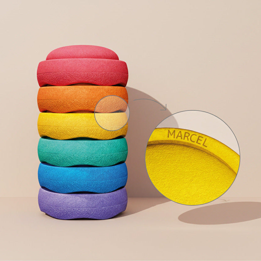 Stapelstenen originele set van 6 regenboogklassiekers | stapelstenen