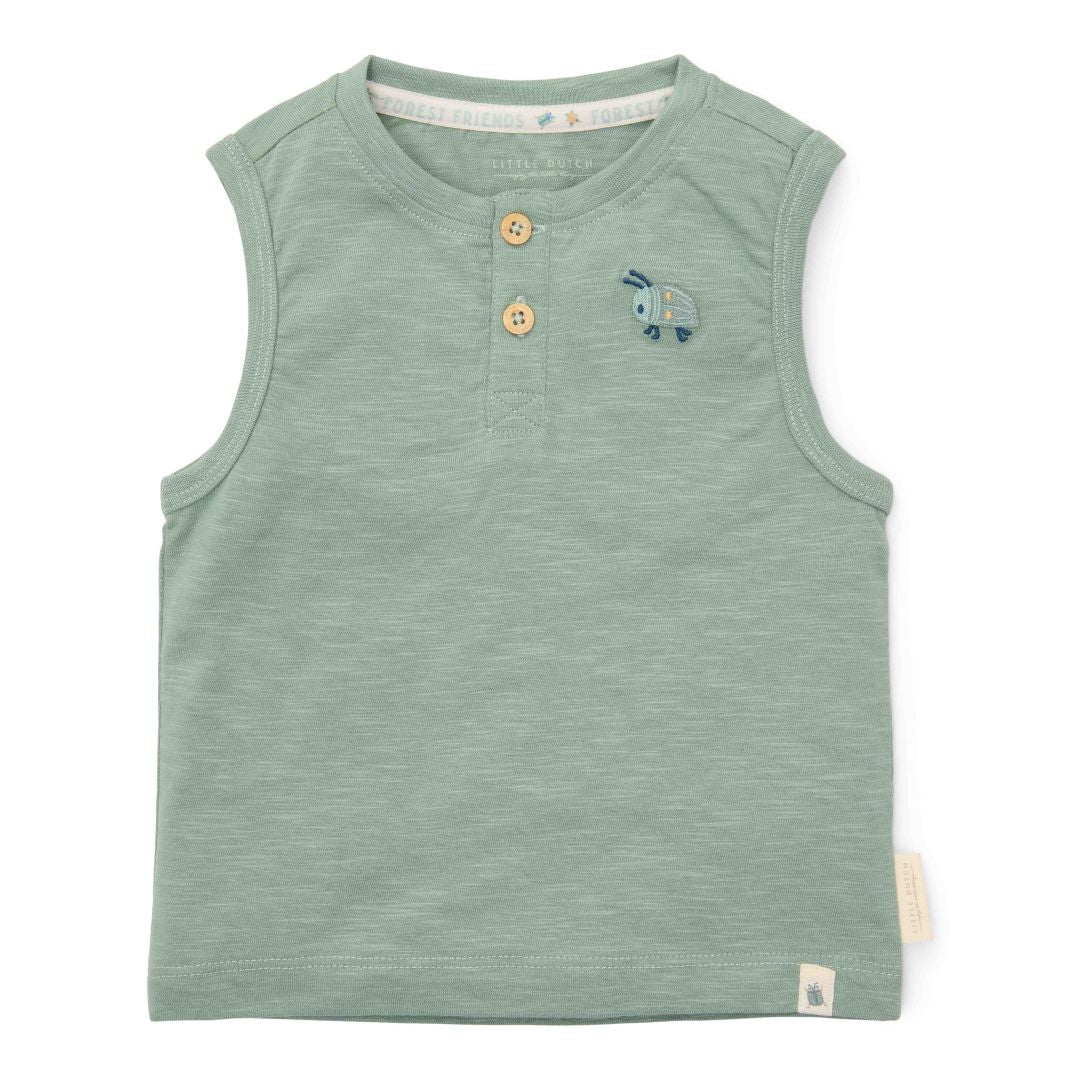 Forest Green Ondershirt | Little Dutch
