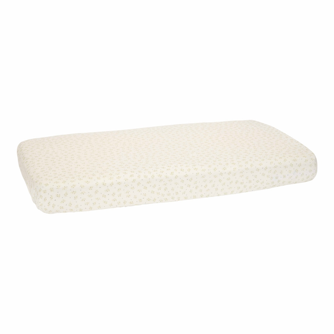 Fitted sheet for single bed Blueberry Leaves 90 x 200 cm | Little Dutch