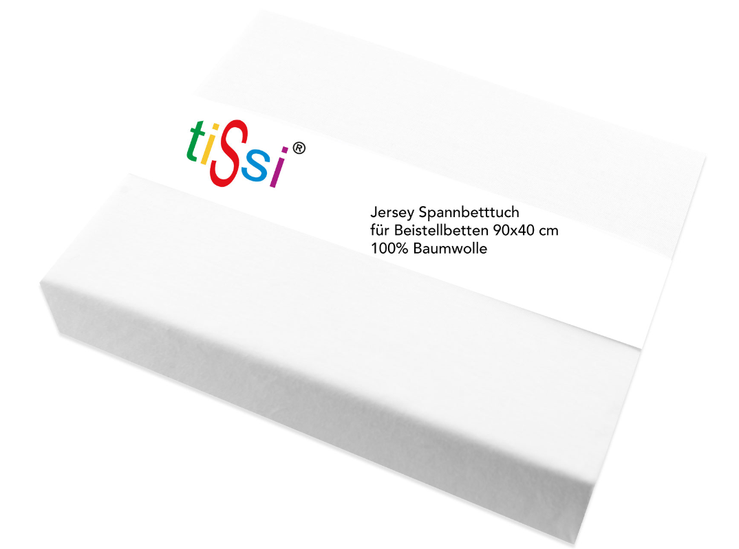 Hoeslaken voor zijbed 90 x 40 cm wit | tissi