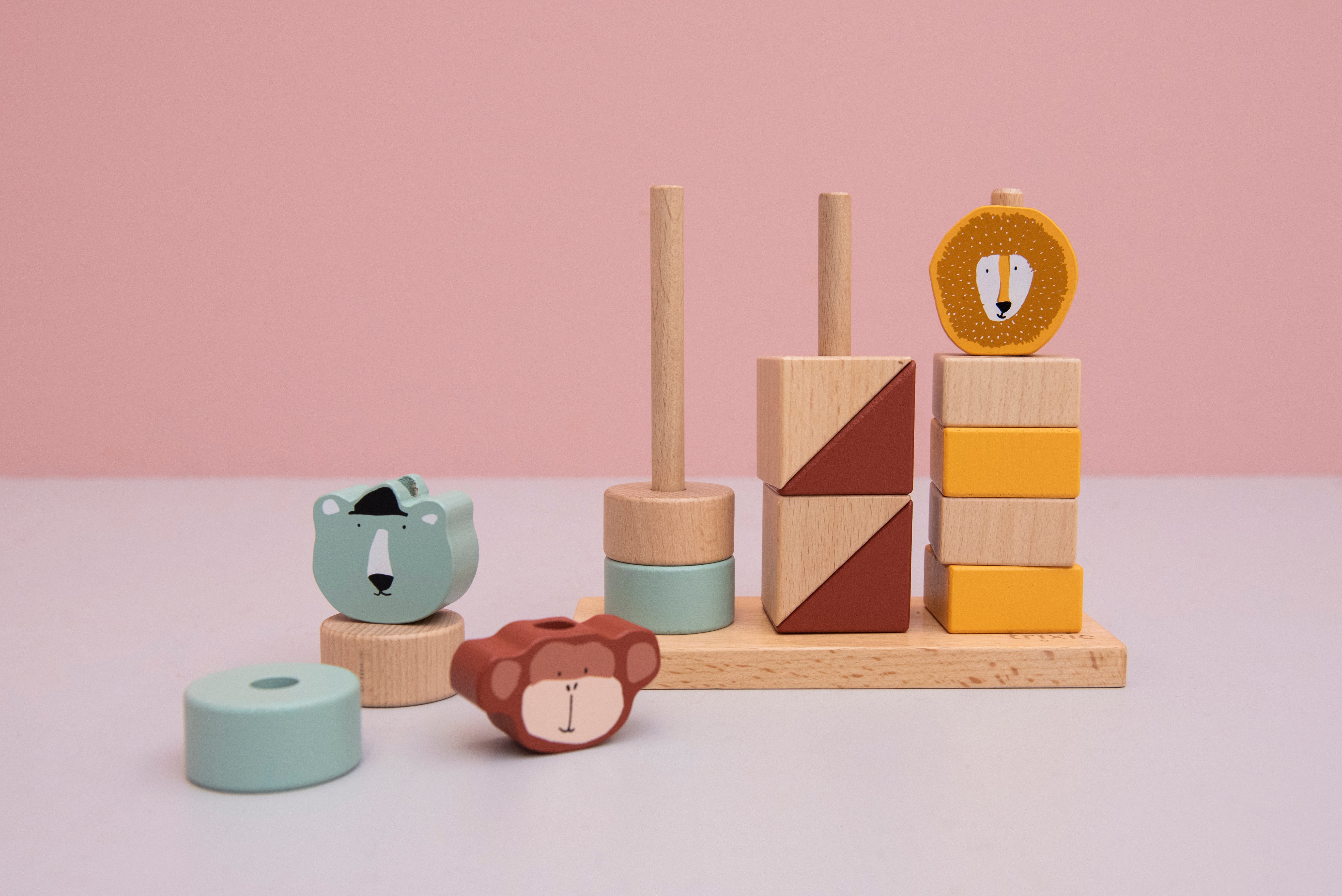 Stapel-Tiere Affe/Polarbär/Löwe Holz | Trixie