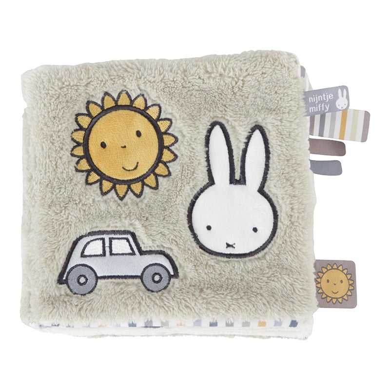 Fluffy stoffen boek met activiteiten groen | Nijntje x Tiamo
