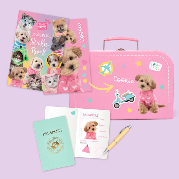 STUDIO PETS – KOFFERSET FÜR 23 CM KUSCHELTIERE (4 FARBEN)