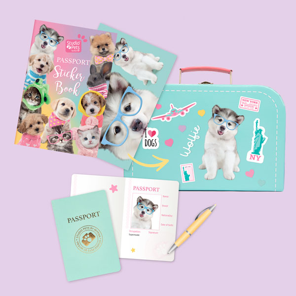 STUDIO PETS – KOFFERSET FÜR 23 CM KUSCHELTIERE (4 FARBEN)