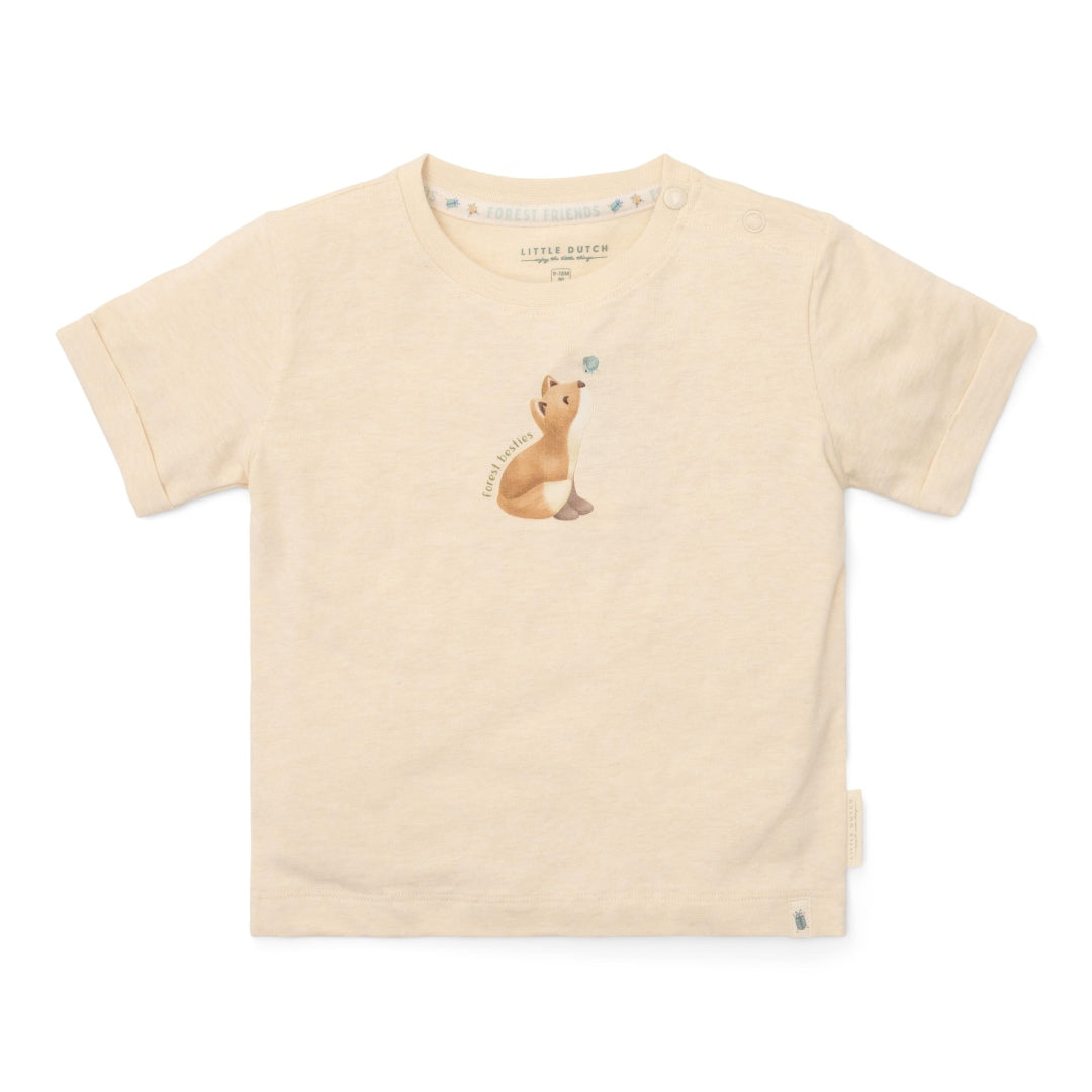 T-Shirt kurzarm Birch Melange | Little Dutch