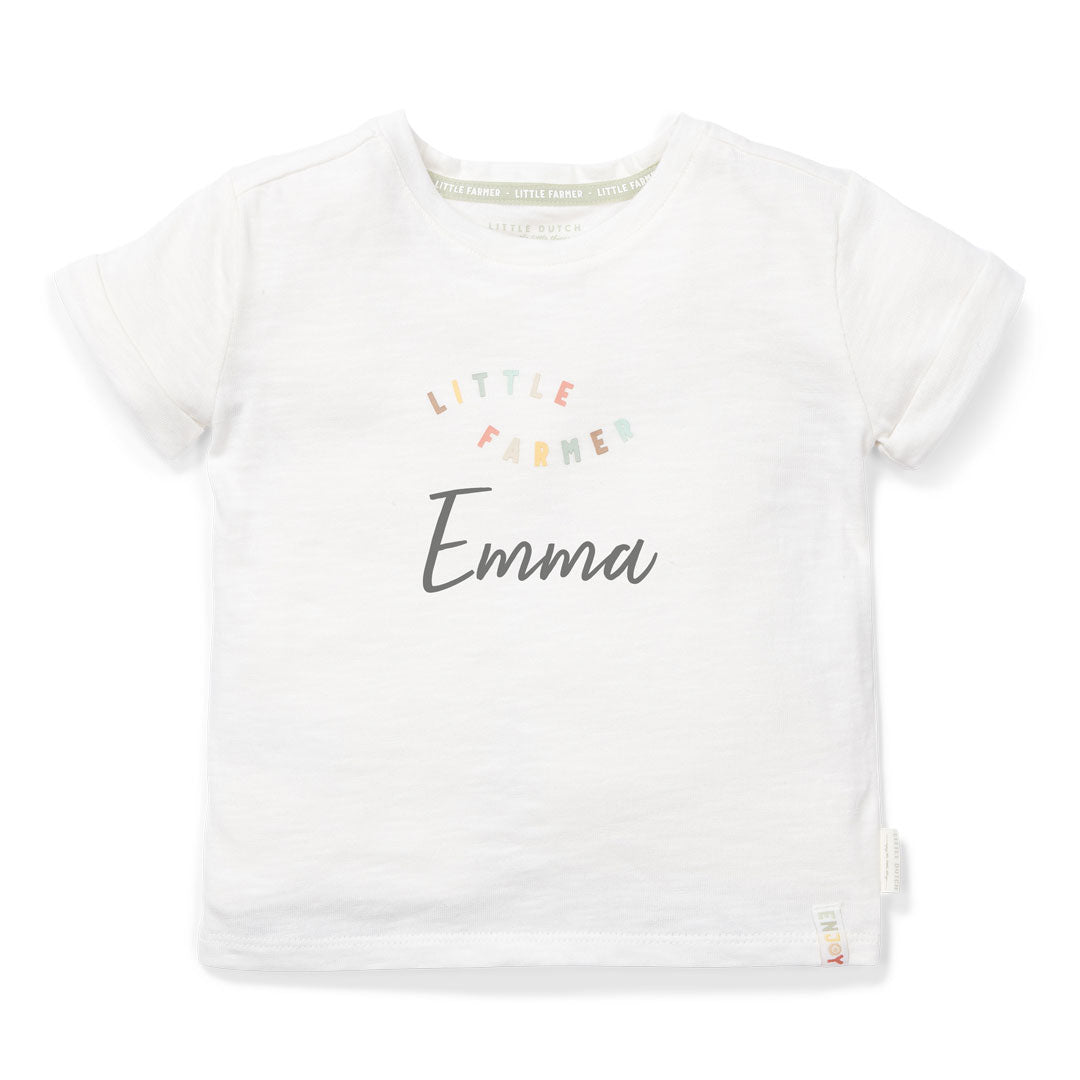 T-Shirt short sleeve white Little Farmer | Little Dutch