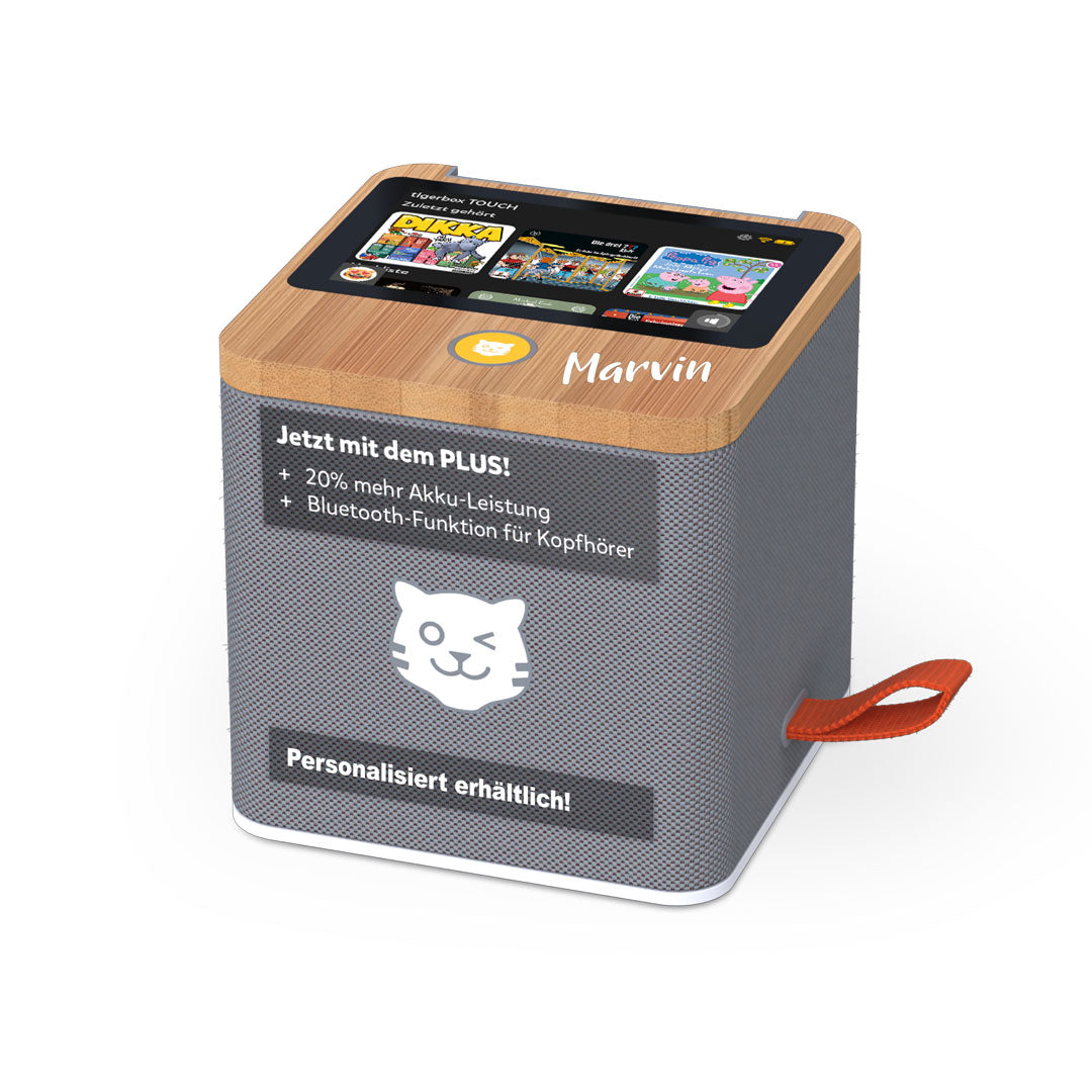 tigerbox TOUCH PLUS grijs Bluetooth | door Schmatzepuffer® "aanpasbaar"