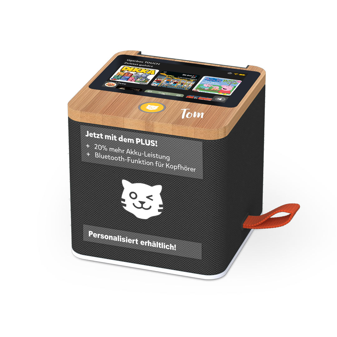 tigerbox TOUCH PLUS schwarz Bluetooth | by Schmatzepuffer® "personalisierbar"