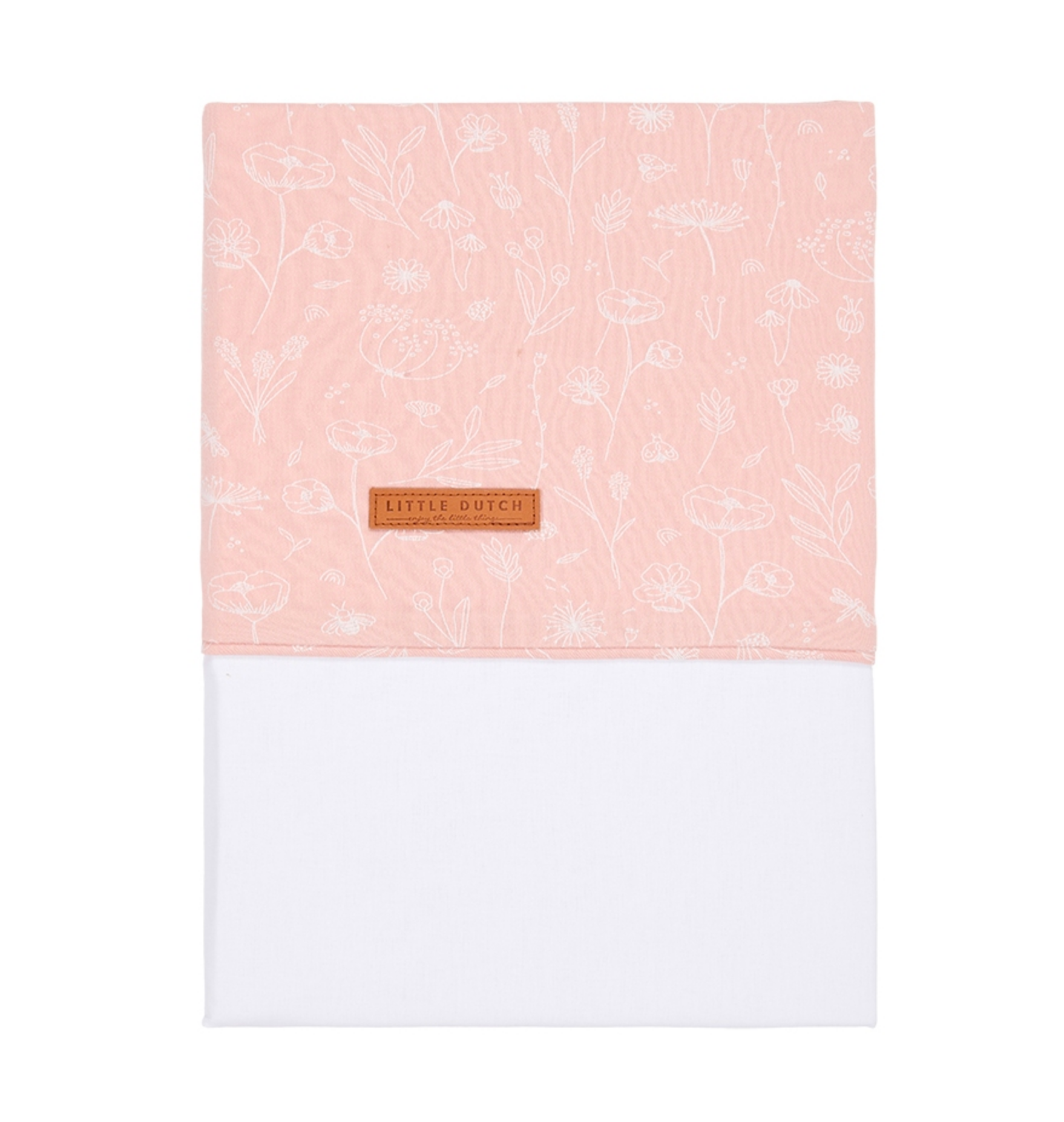 Kinderlaken Wild Flowers 110 x 140 cm roze | Little Dutch