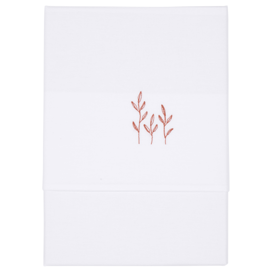 Kinderlaken Wild Flowers Roest geborduurd 110 x 140 cm | Little Dutch
