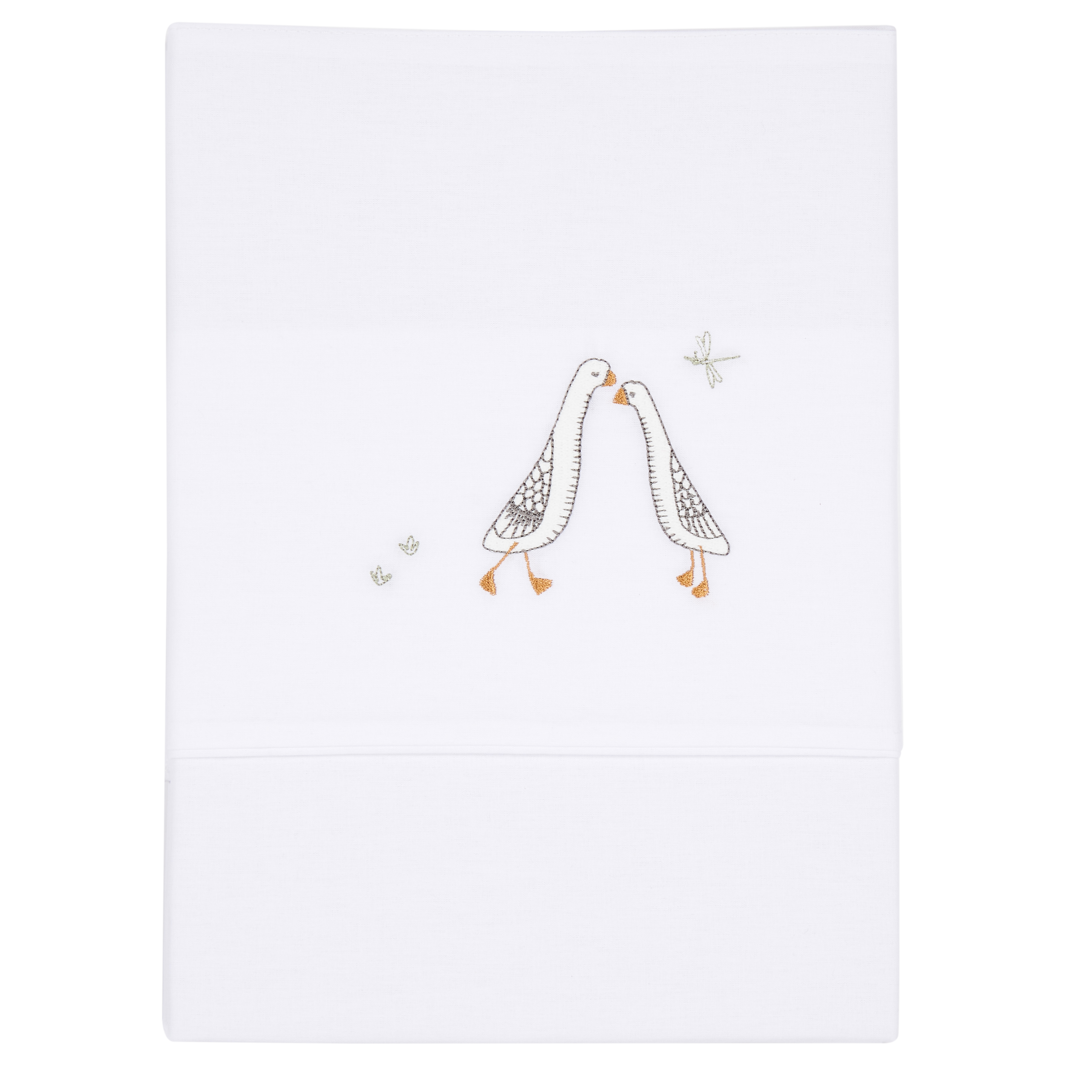 Kinderlaken Little Goose geborduurd 110 x 140 cm | Little Dutch