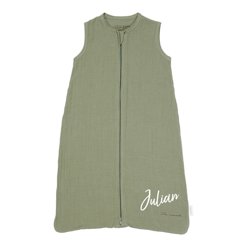 Schlafsack Sommer Musselin 70 cm - Pure Olive | Little Dutch