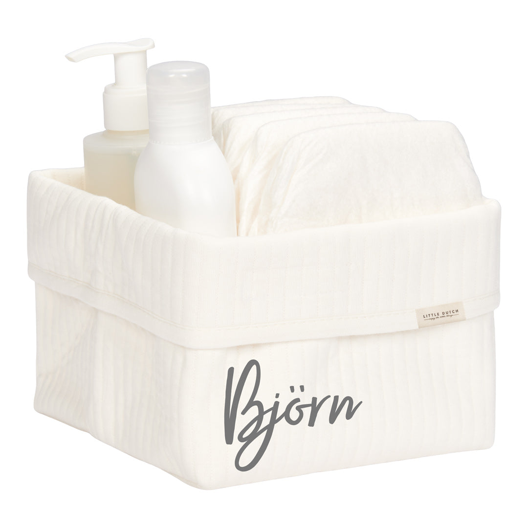 Pure Soft White nursing basket, small | Little Dutch