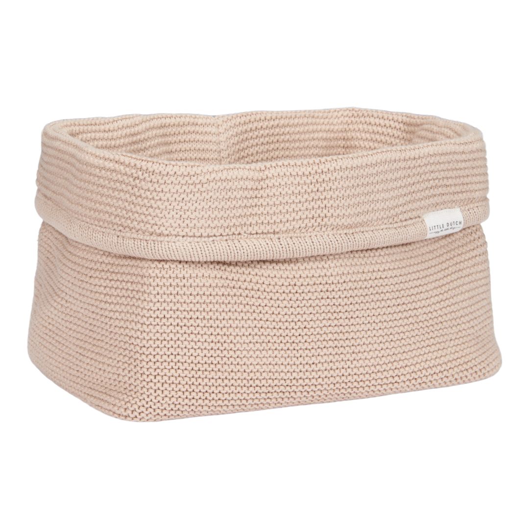 Nursing basket knitted beige, large | Little Dutch