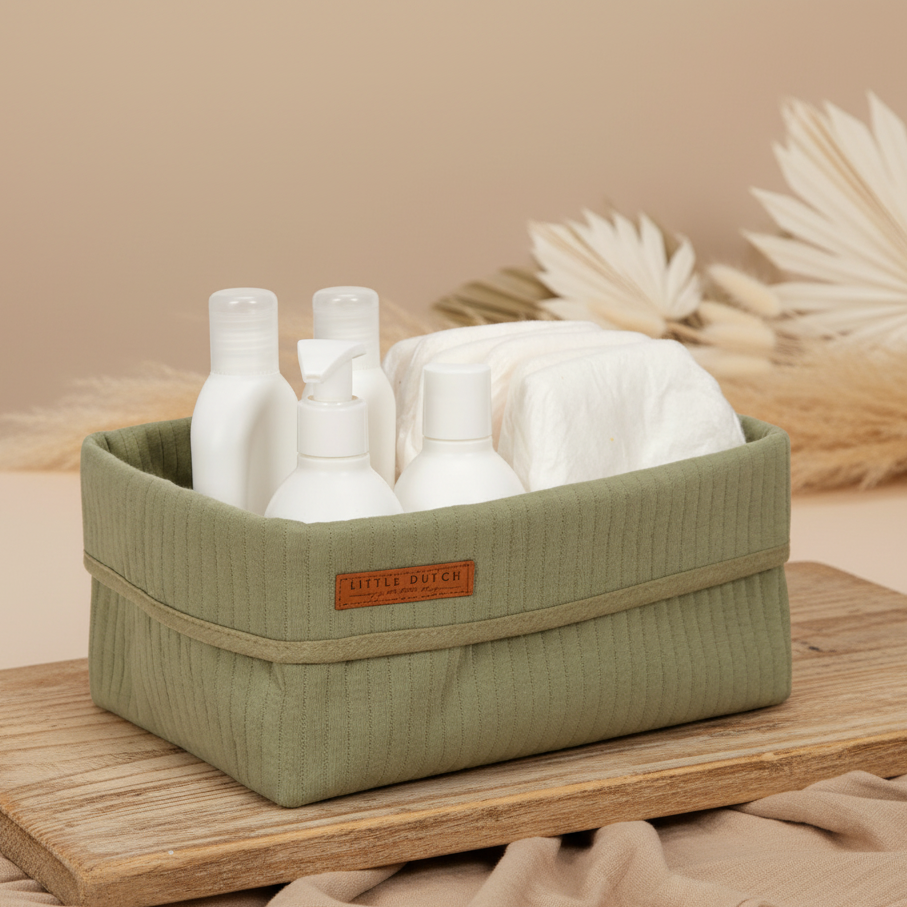 Pflegekörbchen Pure Olive, groß | Little Dutch