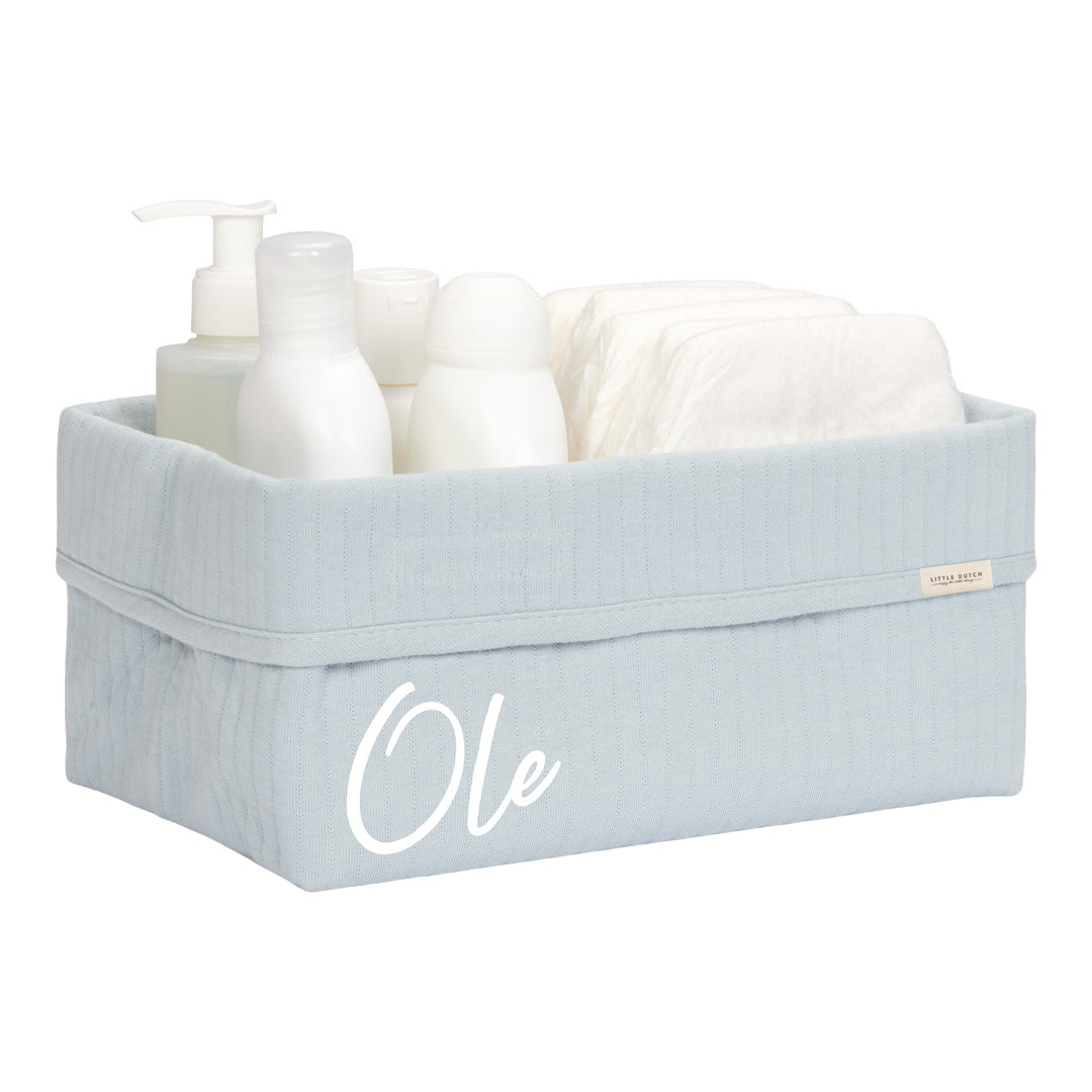 Pflegekörbchen Pure Soft Blue, groß | Little Dutch