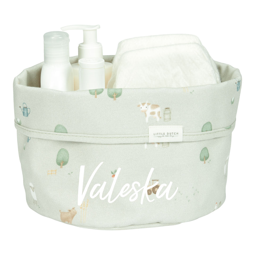 Round nursing basket - Little Farm | Little Dutch